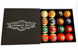 Champion Pro TV  2-1/4" Billiard Pool Ball Set Complete 16 Ball Set