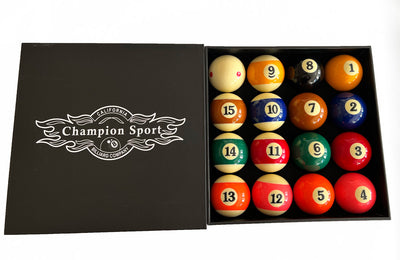 Champion Pro TV  2-1/4" Billiard Pool Ball Set Complete 16 Ball Set