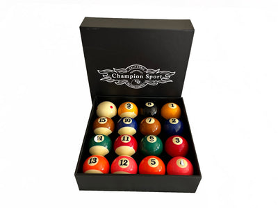 Champion Pro TV  2-1/4" Billiard Pool Ball Set Complete 16 Ball Set