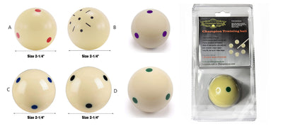 Champion 2-1/4" Billiard Practice Training Pool Cue Ball (6 Purple dot), buy 2 get 1 free