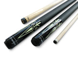 Champion ST9 2 Shafts Billiards Maple Pool Cue Stick (18-21 oz), Glove, Black case
