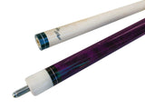 Lot of 3 Cues,Champion ST Turquoise/purple/ wine Pool Cue Sticks, 3 Cue tips, 3 Cuetec or Champion gloves