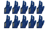 Lot of 10 Champion Sport Dark Blue Left Handed Billiards Gloves