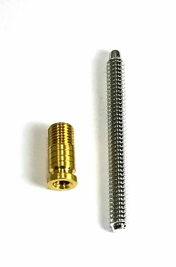 Champion 5/16 - 18 Pool Cue Joint Pin & 5/16X18 Brass Cue Insert Stainless  Steel