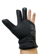 Champion Cut 3 finger Pool Cue Stick Glove- Left hand ( red black)