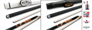 Champion Fire Dragon DL1 Billiard Pool Cue – Predator Uni-Loc Joint, Low Deflection Shaft, Hard Case, Joint Protectors & Playing Glove