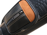 Champion  Leatherette 2x4 Pool Cue Case with Stand(2 Butts 4 Shafts)- Black with Brown