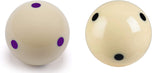 Champion 2-1/4" Billiard Practice Training Pool Cue Ball (6 Purple Dot +6 Black Dot), buy 2 get 1 free