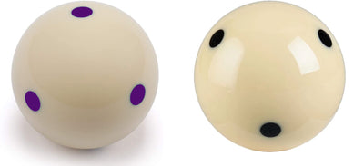 Champion 2-1/4" Billiard Practice Training Pool Cue Ball (6 Purple Dot +6 Black Dot)
