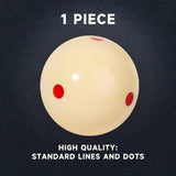 Champion 2-1/4" Billiard Practice Training Pool Cue Ball (6 Red Dot +6 Black Dot), buy 2 get 1 free