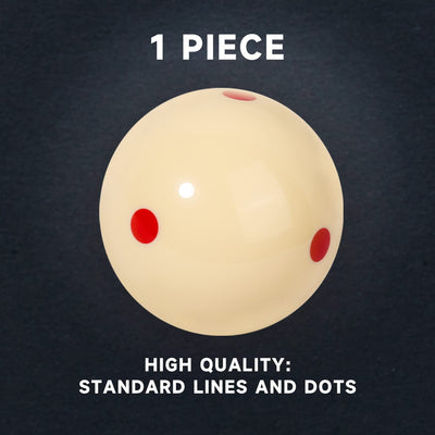 Champion 2-1/4" Billiard Practice Training Pool Cue Ball (6 Red Dot +6 Black Dot)