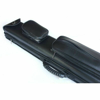 Champion Black Cue case Leatherette 3x5 Pool Cue Case Hold 3 Butts 5 Shafts I-62605A