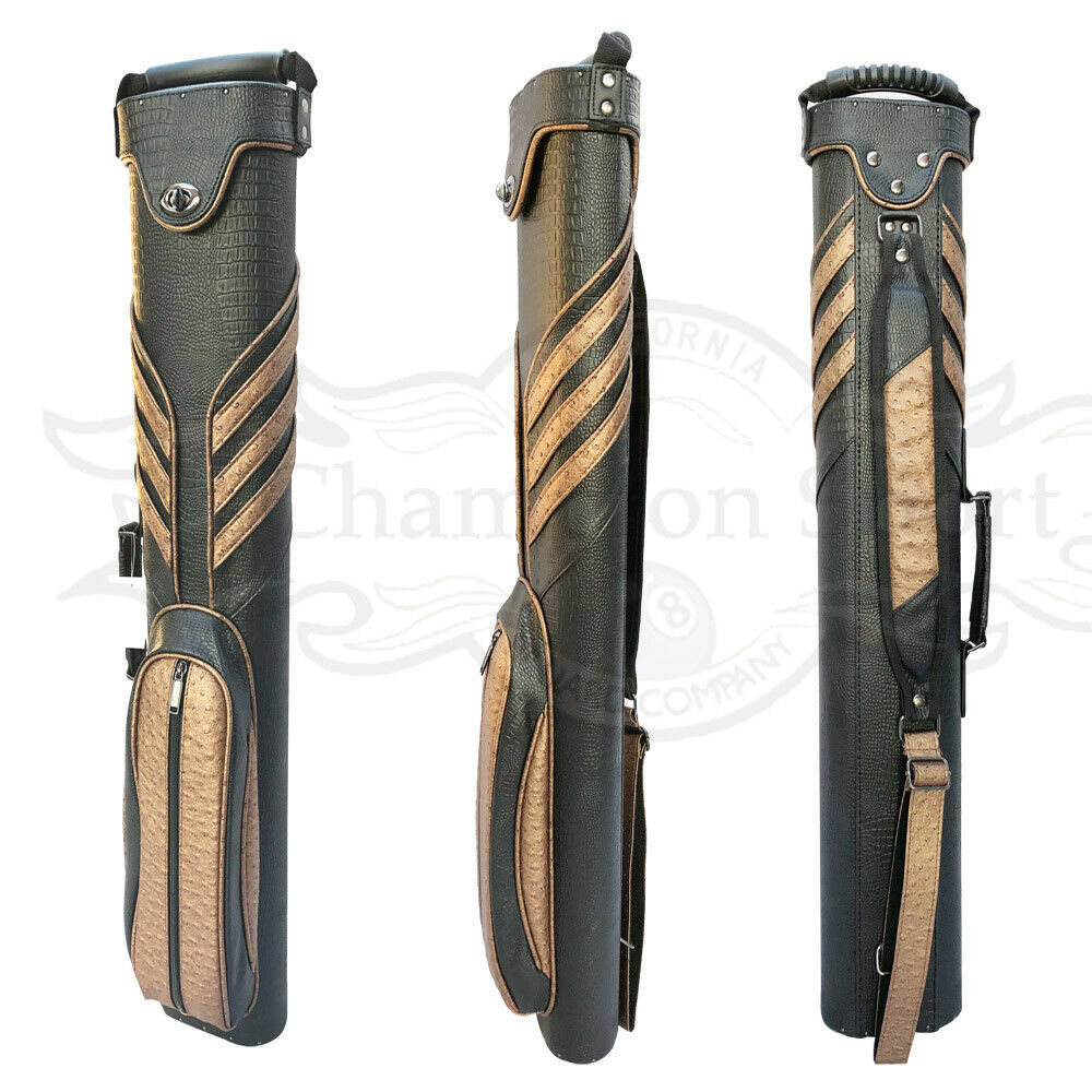 Champion Instroke Leatherette Cue Cases 2x4 Holds 2 butts and 4