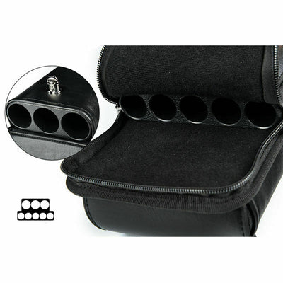 Champion Black Cue case Leatherette 3x5 Pool Cue Case Hold 3 Butts 5 Shafts I-62605A