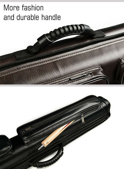 Champion Black Cue case Leatherette 3x5 Pool Cue Case Hold 3 Butts 5 Shafts I-62605A