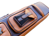 Champion Cases soft Cue bag Leatherette 4x8 Pool Cue Case (4 BUTT 8 SHAFT), Black or brown color