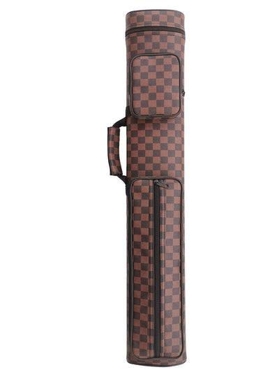 Champion checkered Leatherette Billiard Pool Cue hard case 2X2 or 2X4 case 2S2B