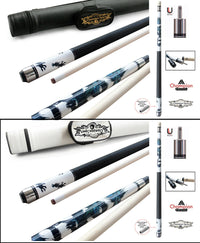 Champion White Dragon Pool Cue Stick 11.75mm or 12.5mm,White or Black case, Champion Glove