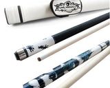 Champion White Dragon Pool Cue Stick 11.75mm or 12.5mm,White or Black case, Champion Glove
