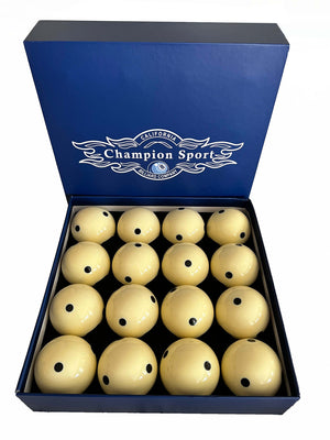 Champion 2-1/4" Billiard Practice Training Pool Cue Ball (black 6 dot, 16 balls/box)