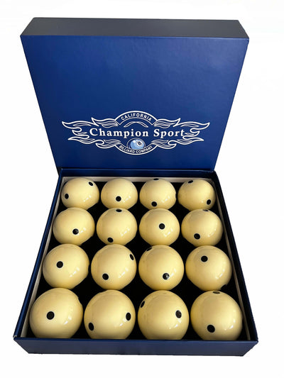 Champion 2-1/4" Billiard Practice Training Pool Cue Ball (black 6 dot, 16 balls/box)