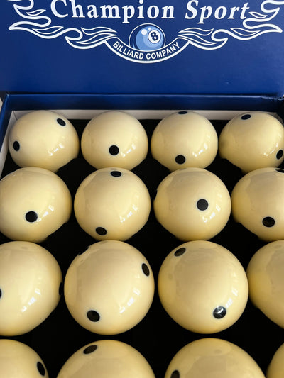 Champion 2-1/4" Billiard Practice Training Pool Cue Ball (black 6 dot, 16 balls/box)