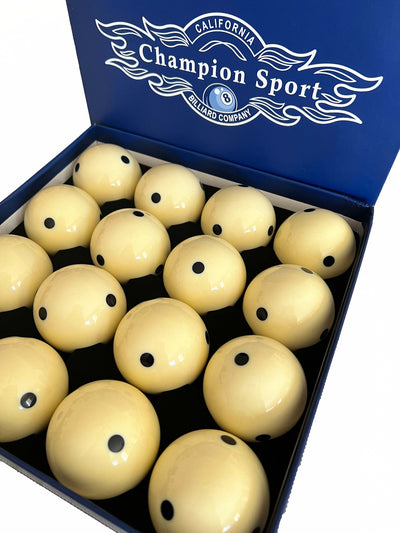 Champion 2-1/4" Billiard Practice Training Pool Cue Ball (black 6 dot, 16 balls/box)