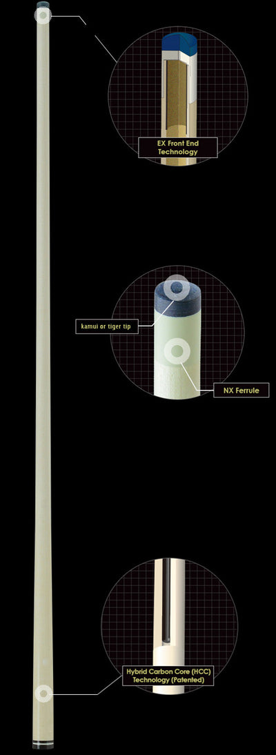 Champion Inlaid Custom Billiard NA  HT shaft 12mm, Low deflection